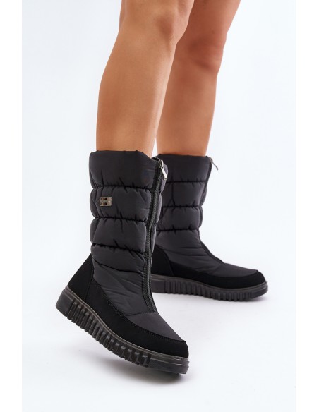 Women's Padded Snow Boots Progress PROGJ-22-136 Black