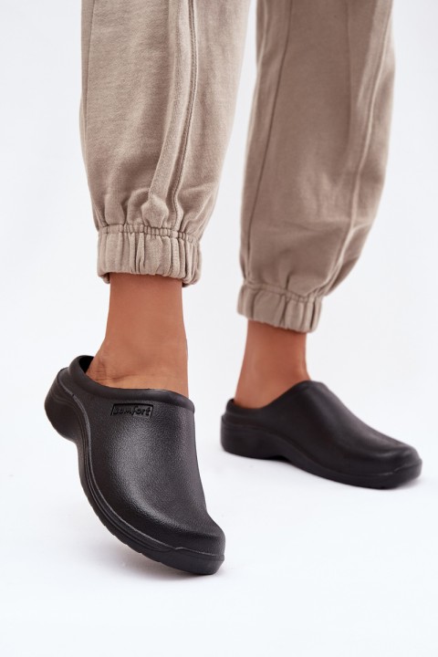 Foam slippers women's black Parissa