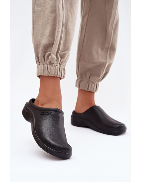 Foam slippers women's black Parissa