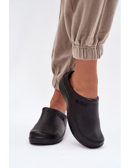 Foam slippers women's black Parissa