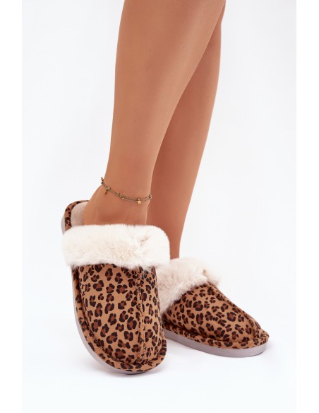 Women's slippers with fur Panterka Aceline