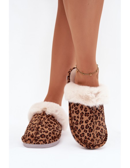 Women's slippers with fur Panterka Aceline
