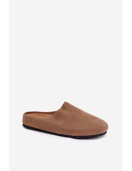 Women's slippers from eco suede Khaki Kalvess