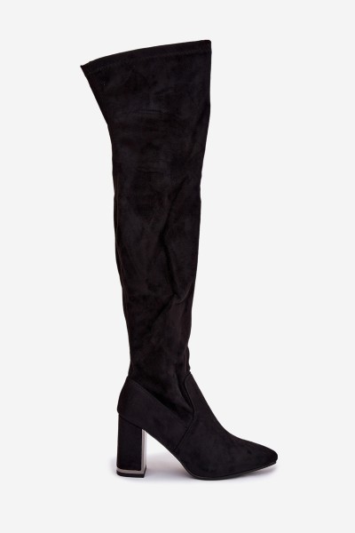 Women's Eco Suede Over Knee Boots Heel Thamine 2