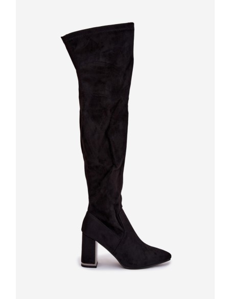 Women's Eco Suede Over Knee Boots Heel Thamine