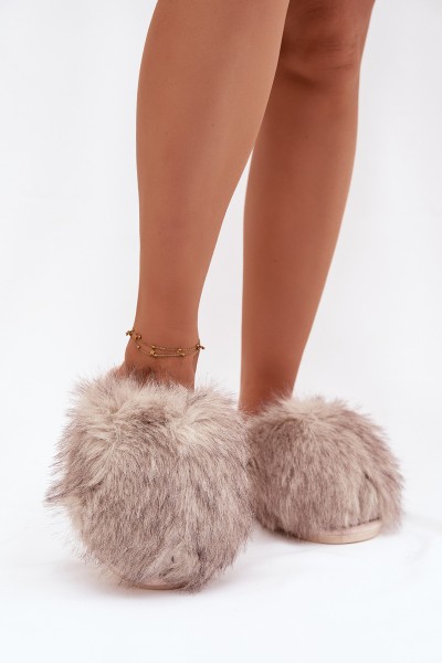 Furry Women's Slippers Beige Iseline