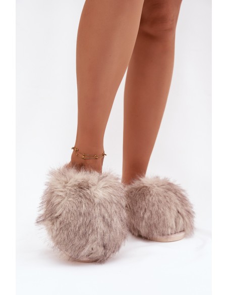 Furry Women's Slippers Beige Iseline