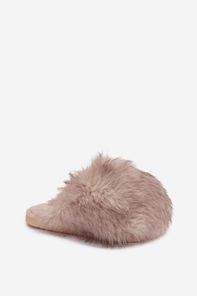 Furry Women's Slippers Beige Iseline 2