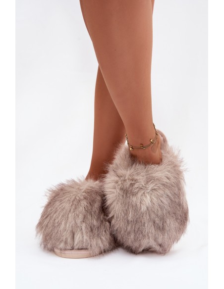 Furry Women's Slippers Beige Iseline