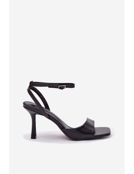 Women's High Heel Sandals Eco Leather Black Brisora