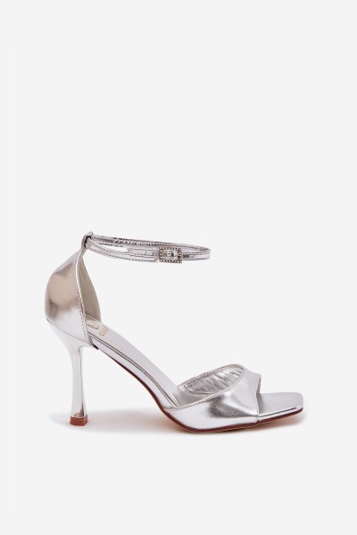 Silver Heel Sandals Revella
