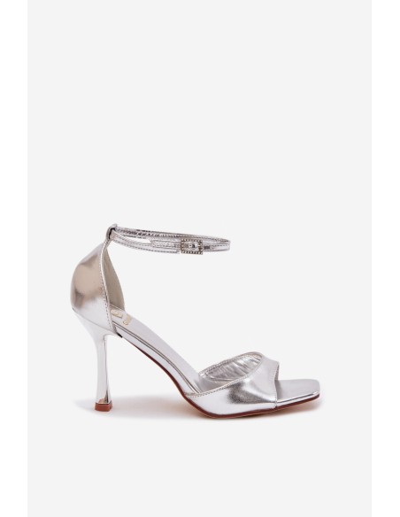 Silver Heel Sandals Revella