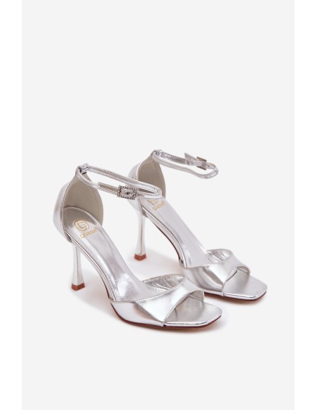 Silver Heel Sandals Revella