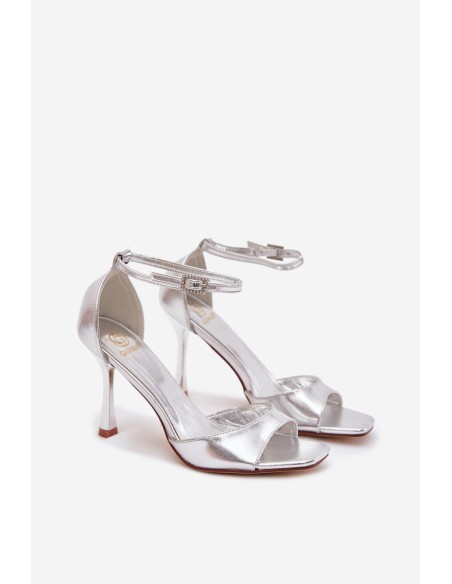 Silver Heel Sandals Revella
