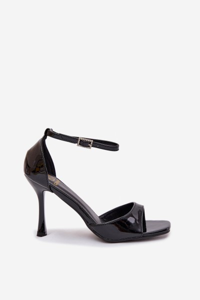 Patent Leather Sandals On High Heel Black Revella