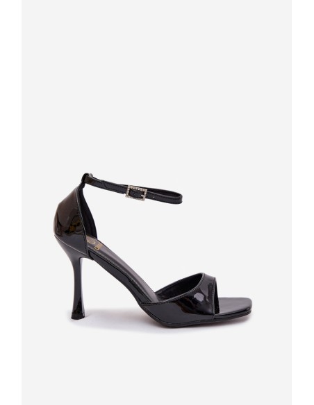 Patent Leather Sandals On High Heel Black Revella