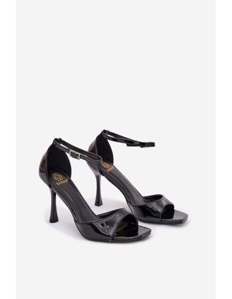 Patent Leather Sandals On High Heel Black Revella