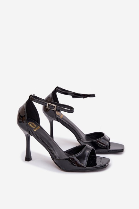 Patent Leather Sandals On High Heel Black Revella
