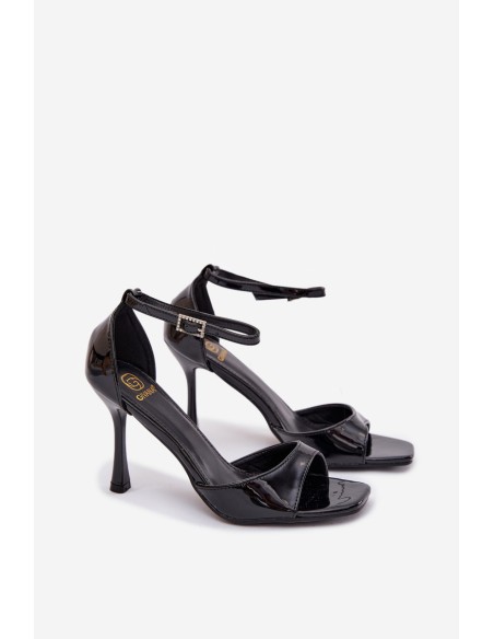 Patent Leather Sandals On High Heel Black Revella