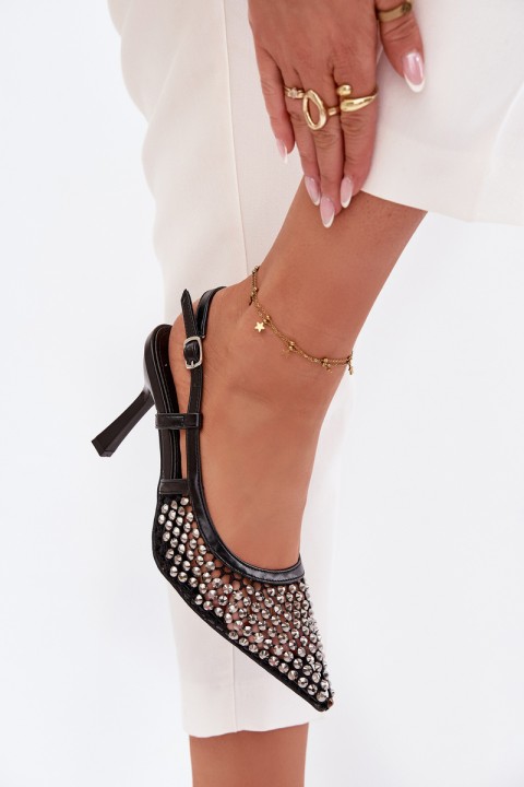 Heels with buckles black Selinna