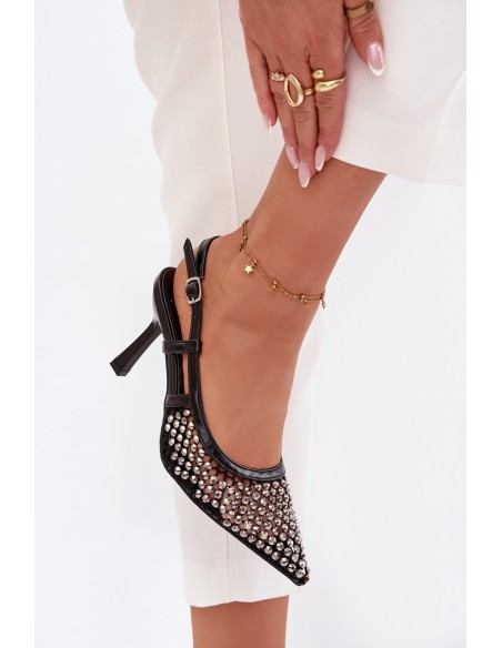 Heels with buckles black Selinna