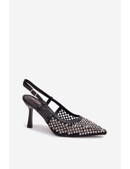 Heels with buckles black Selinna