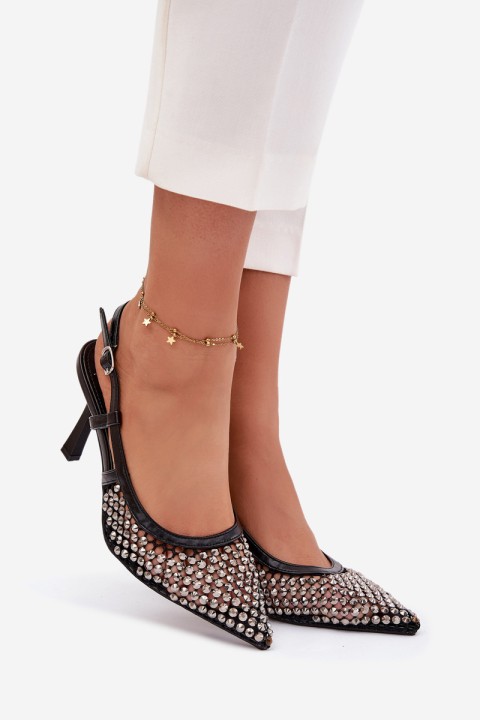 Heels with buckles black Selinna