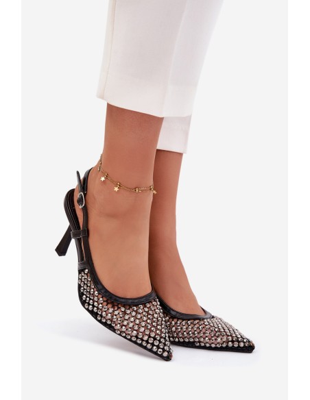 Heels with buckles black Selinna