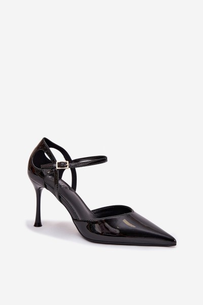 Lacquered High Heels with Strap Black Tarilin 2