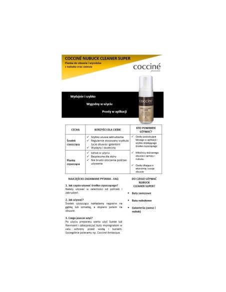 Coccine Cleaning Foam for Suede Nubuck and Textiles Nubuck Cleaner