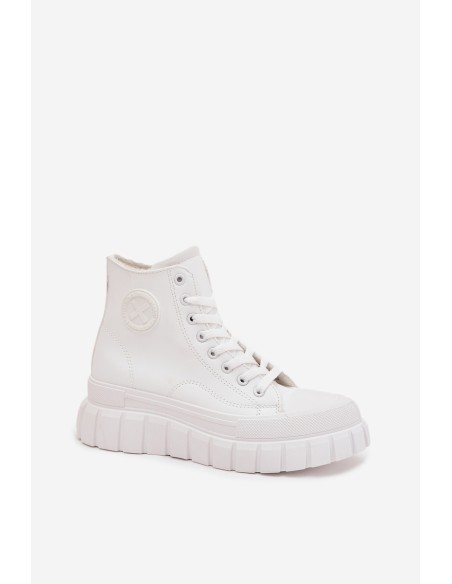 Insulated High Women's Sneakers On Platform Zip White Sarira