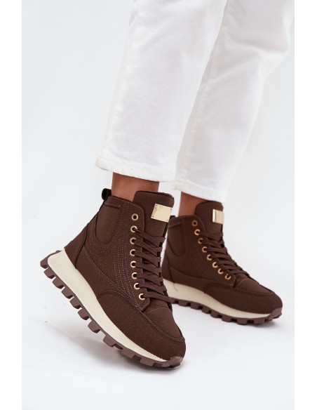 Insulated Women's Traper on Platform Brown Marivira