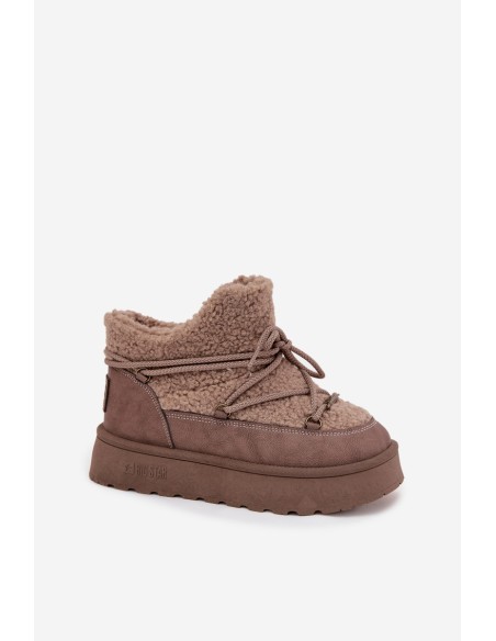 Womens Snow Boots On Platform With Faux Fur SS274112 Brown