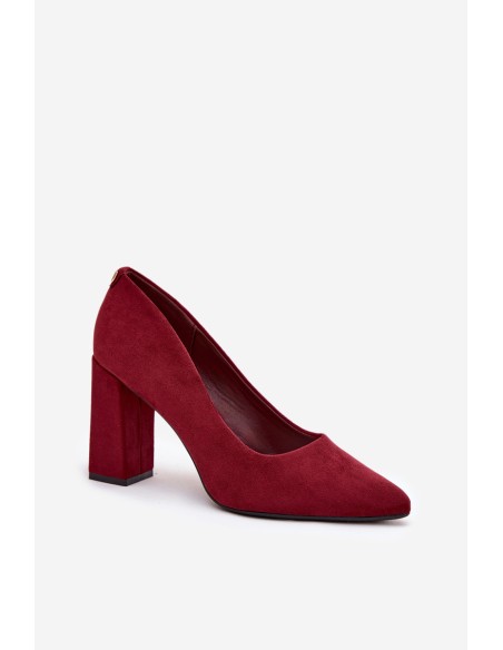 Suede Pumps on Block Heel Sergio Leone PB216 Brodowe