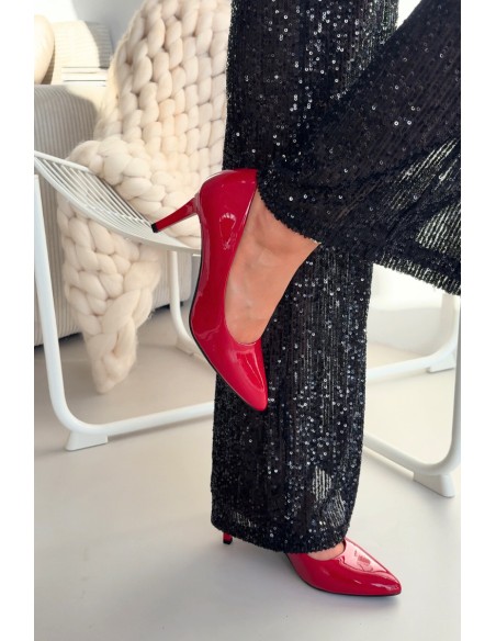 Polished High Heels Sergio Leone 1336 Red