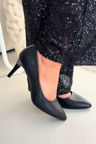 Eco Leather Heels Sergio Leone 1336 Black