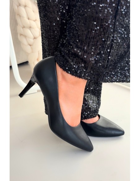 Eco Leather Heels Sergio Leone 1336 Black