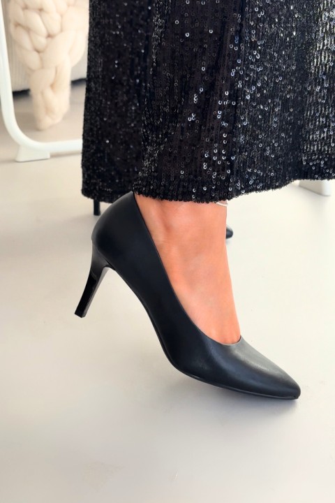 Eco Leather Heels Sergio Leone 1336 Black