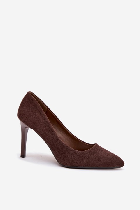 Eco Suede Heels Sergio Leone 1336 Chocolate