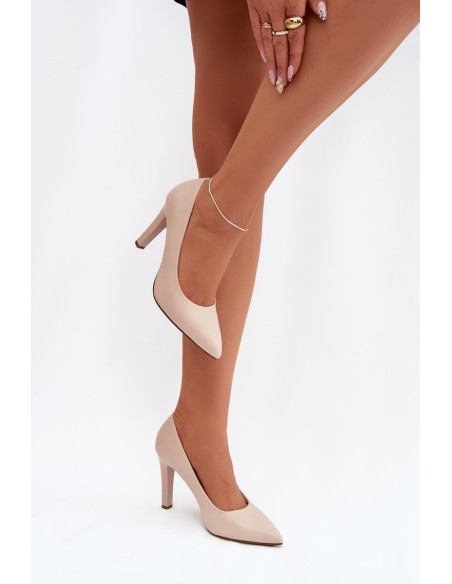 Eco Leather High Heels Sergio Leone 1446 Light Beige