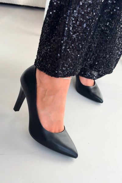 Eco Leather Heels Sergio Leone 1446 Black