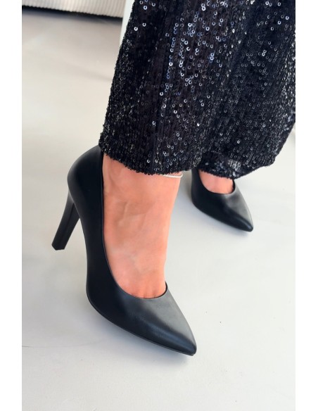 Eco Leather Heels Sergio Leone 1446 Black