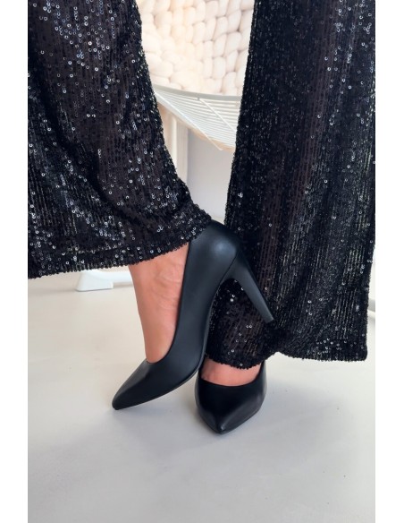 Eco Leather Heels Sergio Leone 1446 Black