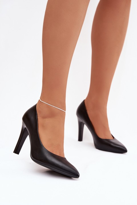 Eco Leather Heels Sergio Leone 1446 Black