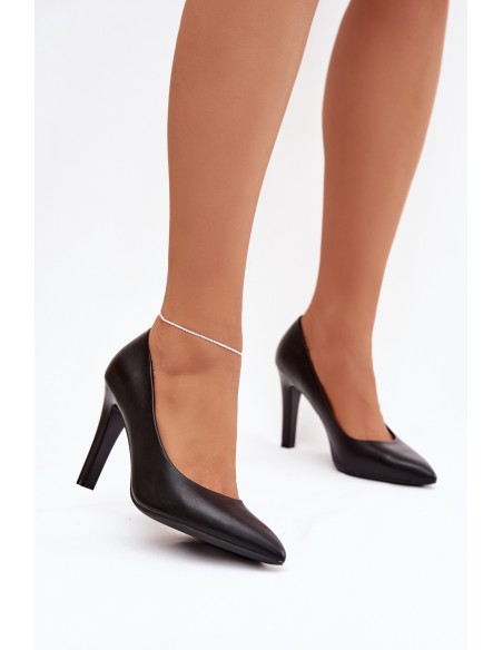 Eco Leather Heels Sergio Leone 1446 Black