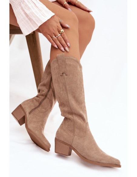 Cowgirl Boots Ladies Khaki Jazelle