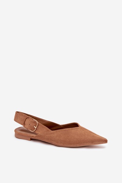 Women's Ballerinas With Clasp Camel Tanelia 2