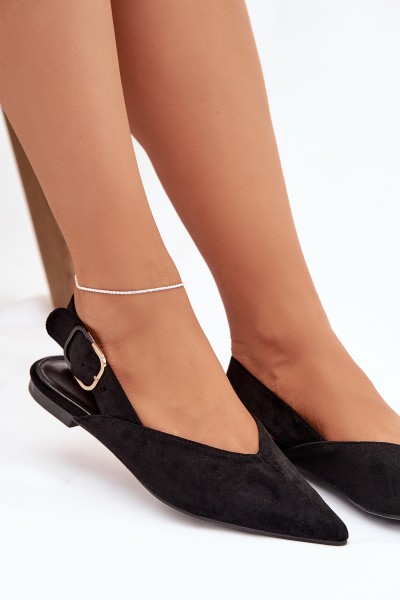 Women's Ballerinas With Buckle Black Tanelia