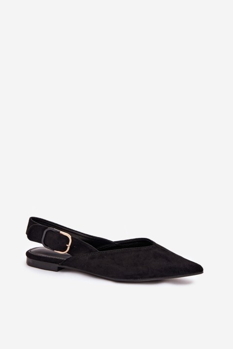 Women's Ballerinas With Buckle Black Tanelia