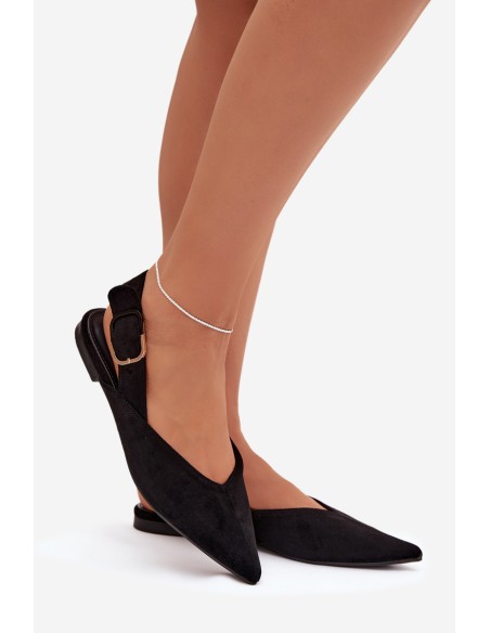 Women's Ballerinas With Buckle Black Tanelia